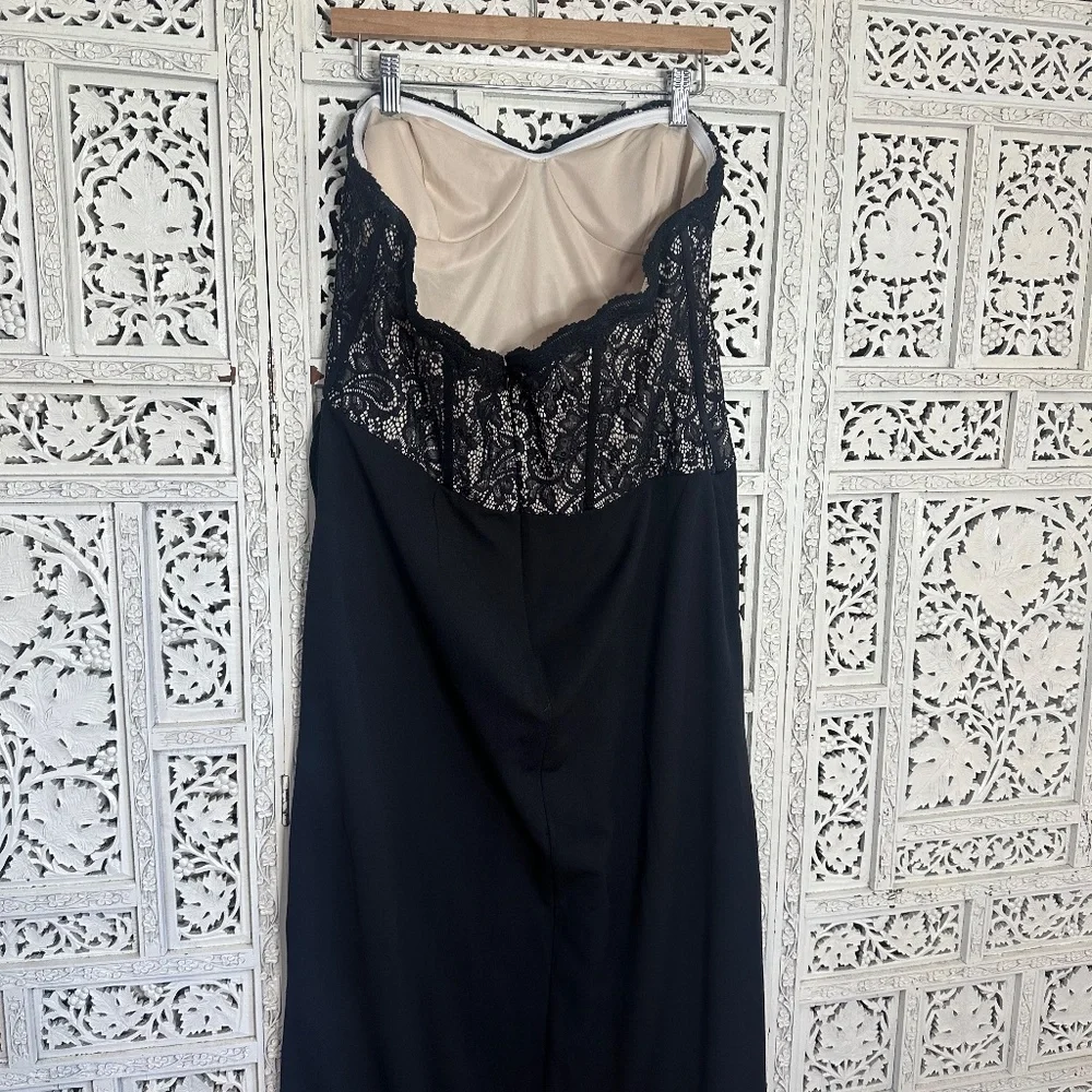 Galina Signature Black Lace Corset Sequin Romantic Whimsygoth Fairy‎ Prom Dress